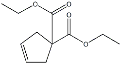 Diethyl 3-Cyclopentene-1,1-dicarboxylate 구조식 이미지