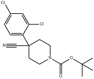 1-BOC-4-ЦИАНО-4-(2,4-ДИХЛОРФЕНИЛ)-ПИПЕРИДИН структурированное изображение