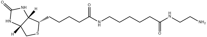 1H-Thieno[3,4-d]iMidazole-4-pentanaMide, N-[6-[(2-aMinoethyl)aMino]-6-oxohexyl]hexahydro-2-oxo-, (3aS,4S,6aR)- 구조식 이미지