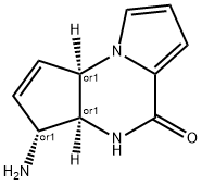 5H-Cyclopenta[e]pyrrolo[1,2-a]pyrazin-5-one,3-amino-3,3a,4,9a-tetrahydro-,(3R,3aS,9aR)-rel-(9CI) 구조식 이미지