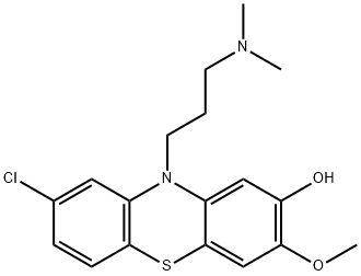 8-Chloro-10-[3-(dimethylamino)propyl]-3-methoxy-10H-phenothiazin-2-ol 구조식 이미지