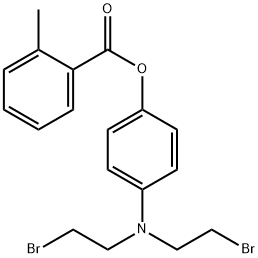 p-(비스(2-브로모에틸)아미노)페놀o-메틸벤조에이트 구조식 이미지