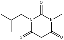 2,4(1H,3H)-Pyrimidinedione,  dihydro-3-methyl-1-(2-methylpropyl)-6-thioxo- Structure