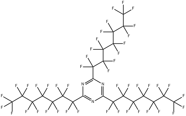 2,4,6-Tris(펜타데카플루오로헵틸)-1,3,5-트리아진 구조식 이미지