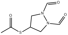 4-(ACETYLTHIO)-1,2-DIFORMYL PYRAZOLIDINE Structure