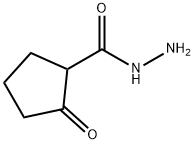 Cyclopentanecarboxylic acid, 2-oxo-, hydrazide (9CI) Structure