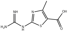 5-Thiazolecarboxylicacid,2-[(aminoiminomethyl)amino]-4-methyl-(9CI) Structure