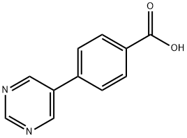 4-(Pyrimidin-5-yl)benzoic acid 구조식 이미지