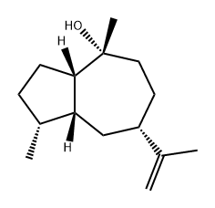 데카하이드로-1,4-디메틸-7-(1-메틸비닐)아줄렌-4-올 구조식 이미지