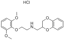 2((2,6-DIMETHOXYPHENOXY-ETHYL)*AMINOMETHYL)-1,4-BENZ 구조식 이미지