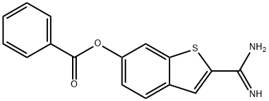 벤조[b]티오펜-2-카르복시미다미드,6-(벤조일옥시)- 구조식 이미지