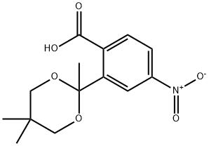 4-Nitro-2-(2,5,5-trimethyl-[1,3]dioxan-2-yl)-benzoic	acid 구조식 이미지