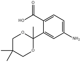 4-amino-2-[2,5,5-trimethyl-[1,3]dioxan-2-yl]-benzoic	acid 구조식 이미지