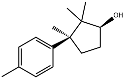 (1S,3S)-2,2,3-Trimethyl-3-(4-methylphenyl)cyclopentanol 구조식 이미지
