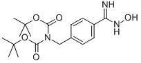 4-(N',N'-DIBOC-아미노메틸)-N-하이드록시벤자미딘 구조식 이미지