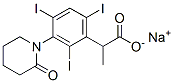 2-[3-(2-옥소피페리디노)-2,4,6-트리요오도페닐]프로피온산나트륨염 구조식 이미지