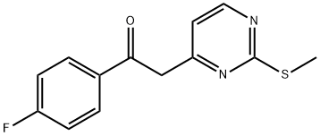 1-(4-Fluorophenyl)-2-[2-(methylsulfanyl)pyrimidin-4-yl]ethan-1-one 구조식 이미지