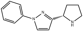 1-Phenyl-3-[(2R)pyrrolidinyl]-1H-pyrazole 구조식 이미지