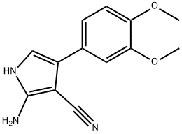 2-amino-4-(3,4-dimethoxyphenyl)-1H-pyrrole-3-carbonitrile Structure