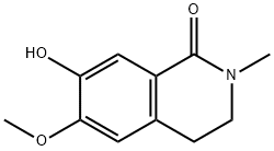 1(2H)-Isoquinolinone, 3,4-dihydro-7-hydroxy-6-methoxy-2-methyl- 구조식 이미지