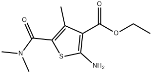 2-아미노-5-디메틸카바모일-4-메틸-티오펜-3-카복실산에틸에스테르 구조식 이미지