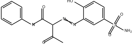 4-Hydroxy-3-[[2-oxo-1-(phenylcarbamoyl)propyl]azo]benzenesulfonamide Structure