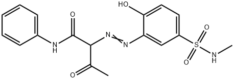 2-[[2-hydroxy-5-[(methylamino)sulphonyl]phenyl]azo]-3-oxo-N-phenylbutyramide Structure