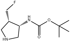 카르밤산,[(3S,4S)-4-(플루오로메틸)-3-피롤리디닐]-,1,1-디메틸에틸 구조식 이미지