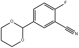 5-(1,3-디옥산-2-일)-2-플루오로벤조니트릴 구조식 이미지