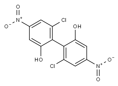 6,6'-Dichloro-4,4'-dinitro-2,2'-biphenol Structure
