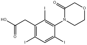 3-(3-Oxomorpholino)-2,4,6-triiodophenylacetic acid sodium salt Structure