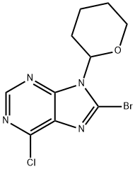 8-BroMo-6-chloro-9-(tetrahydro-2H-pyran-2-yl)-9H-purine Structure