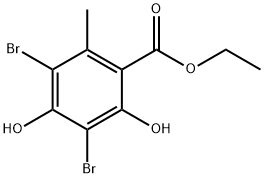 ETHYL 3,5-DIBROMO-2,4-DIHYDROXY-6-METHYLBENZOATE Structure