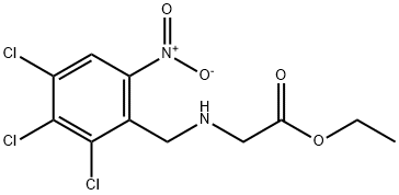 Glycine, N-[(2,3,4-trichloro-6-nitrophenyl)methyl]-, ethyl ester Structure