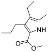 1H-Pyrrole-2-carboxylicacid,4-ethyl-5-methyl-3-propyl-,methylester(9CI) 구조식 이미지