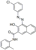 4-[(3-chlorophenyl)azo]-3-hydroxy-N-(2-methylphenyl)naphthalene-2-carboxamide 구조식 이미지