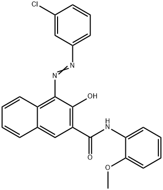 4-[(3-chlorophenyl)azo]-3-hydroxy-N-(2-methoxyphenyl)naphthalene-2-carboxamide Structure