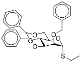 에틸2,3-디-O-벤질-4,6-O-벤질리덴-1-데옥시-1-티오-α-D-만노피라노시드 구조식 이미지