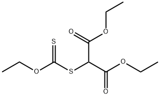 Propanedioic acid, 2-[(ethoxythioxomethyl)thio]-, 1,3-diethyl ester Structure