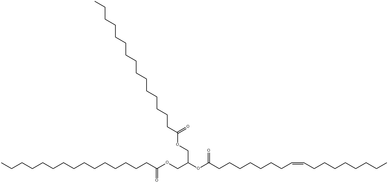 1,3-Dipalmitoyl-2-oleoylGlycerol 구조식 이미지