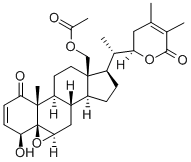 (22R)-18-Acetoxy-5,6β-epoxy-4β,22-dihydroxy-1-oxo-5β-ergosta-2,24-dien-26-oic acid δ-lactone 구조식 이미지