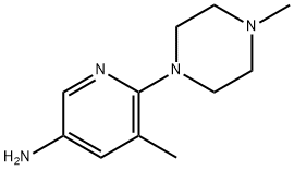 5-METHYL-6-(4-METHYLPIPERAZIN-1-YL)-3-PYRIDINAMINE 구조식 이미지