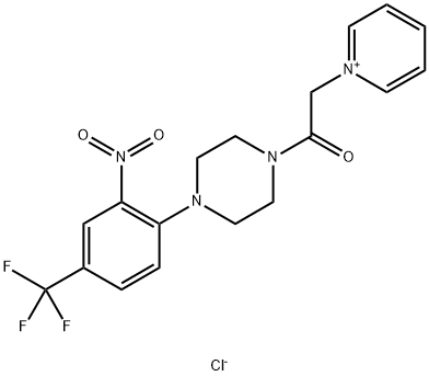 1-(4-[2-NITRO-4-(TRIFLUOROMETHYL)PHENYL]PIPERAZINO)-2-PYRIDINIUM-1-YLETHAN-1-ONE CHLORIDE 구조식 이미지