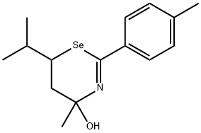 6-Isopropyl-4-methyl-2-p-tolyl-5,6-dihydro-4H-[1,3]selenazin-4-ol 구조식 이미지