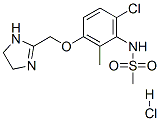 N-[6-chloro-3-(4,5-dihydro-1H-imidazol-2-ylmethoxy)-2-methyl-phenyl]methanesulfonamide hydrochloride 구조식 이미지