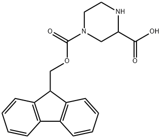 4-FMOC-PIPERAZINE-2-CARBOXYLIC ACID Structure