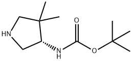 Carbamic acid, [(3S)-4,4-dimethyl-3-pyrrolidinyl]-, 1,1-dimethylethyl ester (9CI) Structure