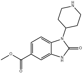 METHYL 2-OXO-1-PIPERIDIN-4-YL-2,3-DIHYDRO-1H-BENZOIMIDAZOLE-5-CARBOXYLATE 구조식 이미지