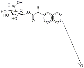 (S)-나프록센이소-아실-β-D-글루쿠로나이드 구조식 이미지