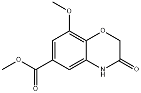 Methyl 8-methoxy-3-oxo-3,4-dihydro-2H-1,4-benzoxazine-6-carboxylate Structure